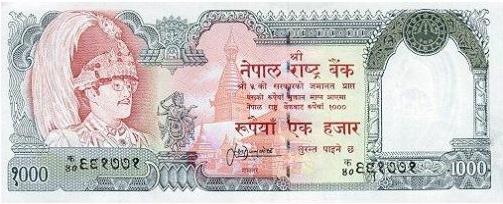 1,000 Nepalese Rupees